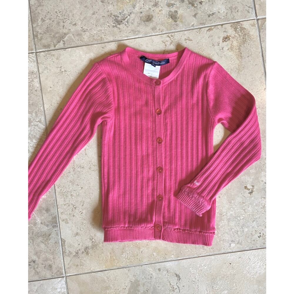 Lili Gaufrette girls long sleeve cardigan sweater Made in france 4yrs